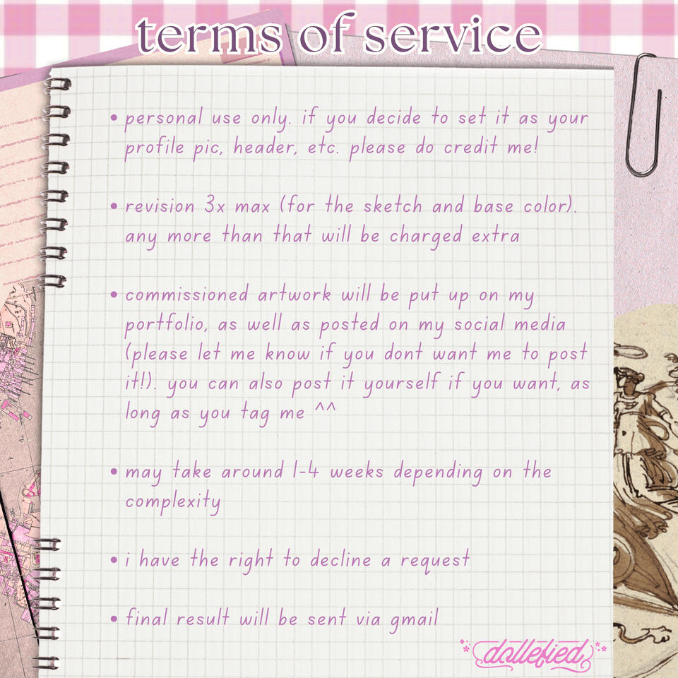 ❀ terms of service ❀