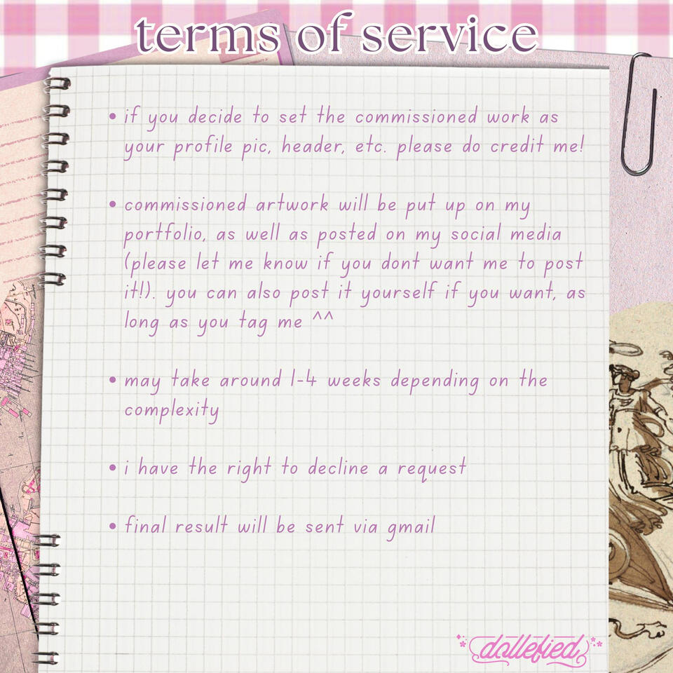 ❀ terms of service ❀